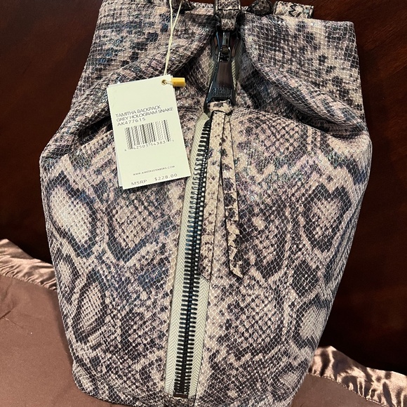 Aimee Kestenberg Handbags - Aimee Kestenberg Tamitha Backpack Grey Hologram Snake *NWT*